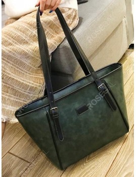 Double Buckle Classic Tote Bag